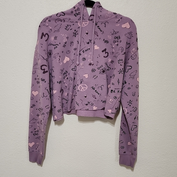 wild fable Tops - Wild Fable Cropped Purple Graphic Hoodie